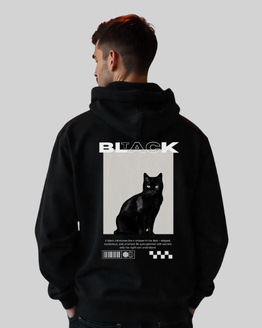 Black Cat Oversized Hoodie