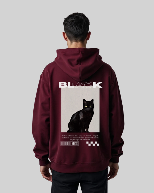 Black Cat Oversized Hoodie