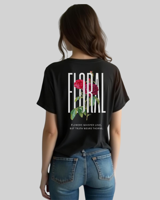 Floral Oversized Classic T-Shirt for Women