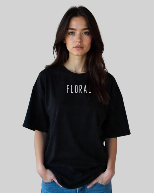 Floral Oversized Classic T-Shirt for Women