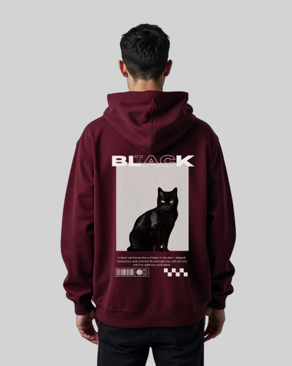 Black Cat Oversized Hoodie