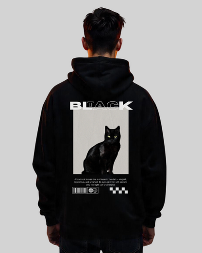 Black Cat Oversized Hoodie