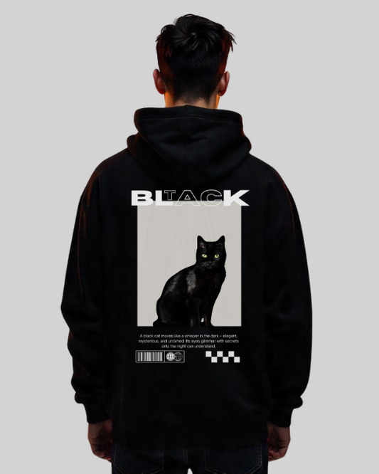 Black Cat Oversized Hoodie