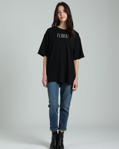 Floral Oversized Classic T-Shirt for Women